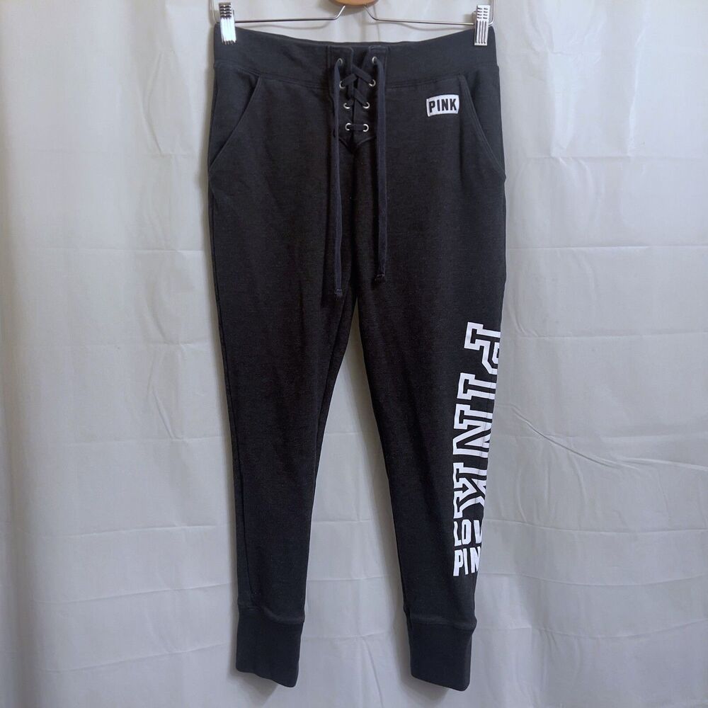 PINK Victoria's Secret Jogging Pants Women's Small Blue 25 1/2" Inseam Sweatpant